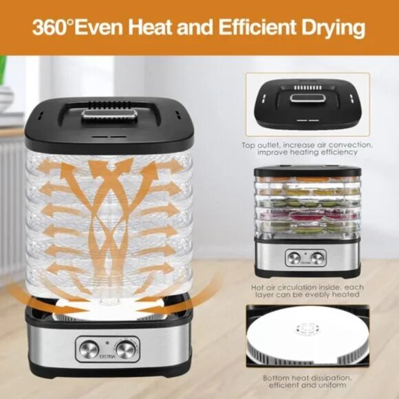 OSTBA Food Dehydrator, Dehydrator for Food and Jerky, Fruits,Veggies(NEW!) - Picture 5 of 6